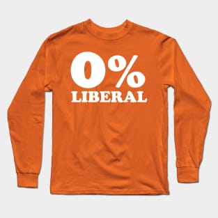 0% Liberal Favorite Repulican Conservatives Long Sleeve T-Shirt